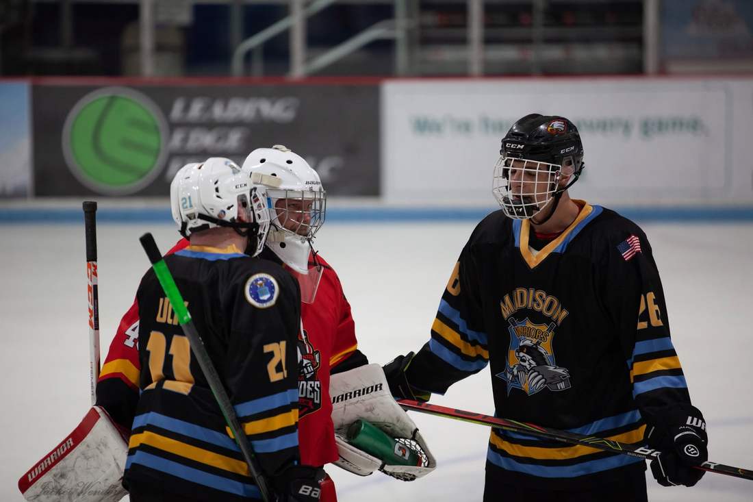 Warriors skaters at the bench