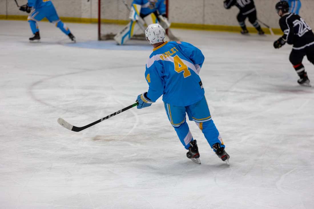 Padley #4 skates up ice